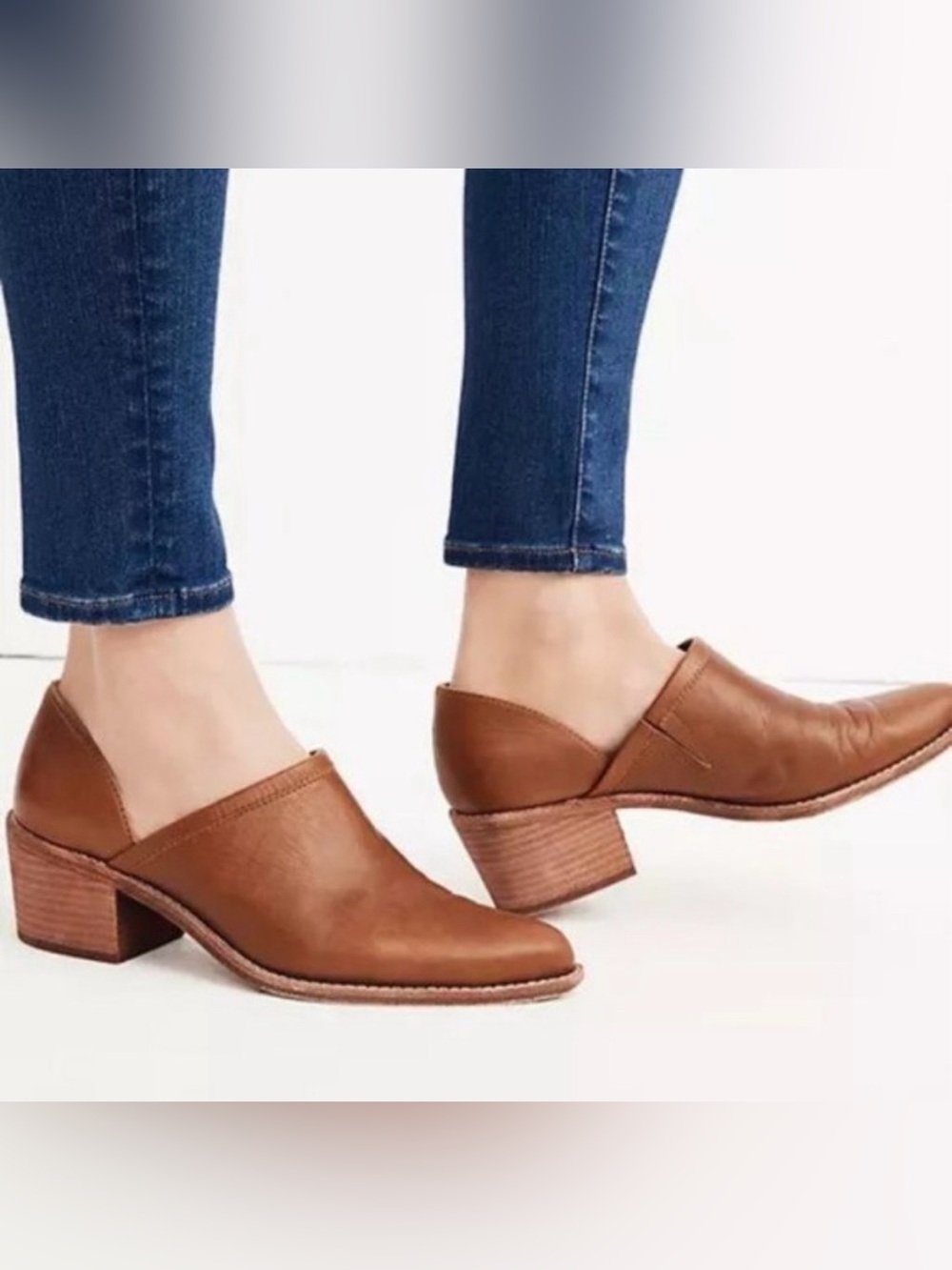 Madewell Brady Lowcut Bootie in English Saddle Leather – Size 7